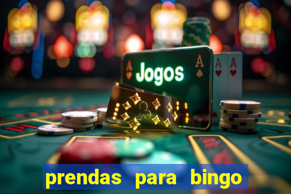 prendas para bingo de natal